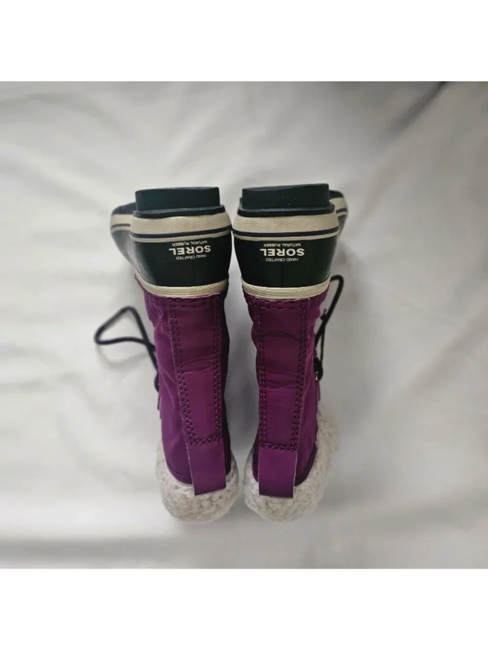 SOREL Yoot Pac Nylon Lace-Up Waterproof Winter Boots Wild Iris Dark‎ Plum Size 2